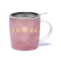 Preview: Teetasse mit Sieb „Mondphasen“ aus Bone China Porzellan