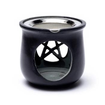 Preview: Räuchergefäß – Pentagramm - schwarz