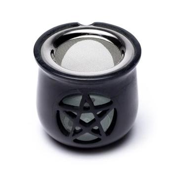 Preview: Räuchergefäß – Pentagramm - schwarz