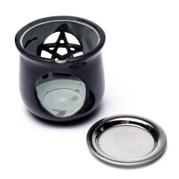 Preview: Räuchergefäß – Pentagramm - schwarz