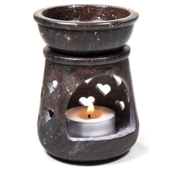 Duftlampe „Herzchen“ aus Speckstein – Natürliche Eleganz für Ihr Zuhause
