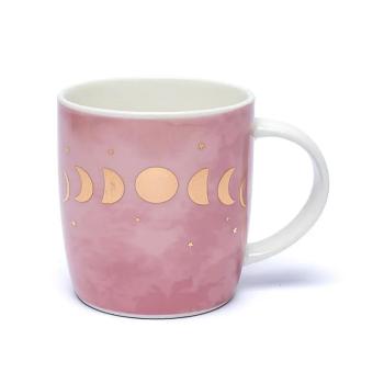 Teetasse mit Sieb „Mondphasen“ aus Bone China Porzellan