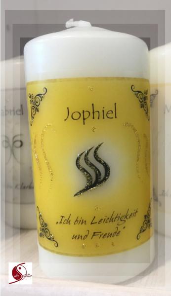 Engelalm Energiekerze klein „Jophiel“ – Freude (10 x 5 cm)