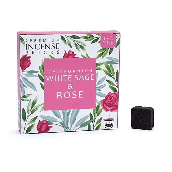 Aromafume Weihrauchblöcke „Weißer Salbei & Rose“
