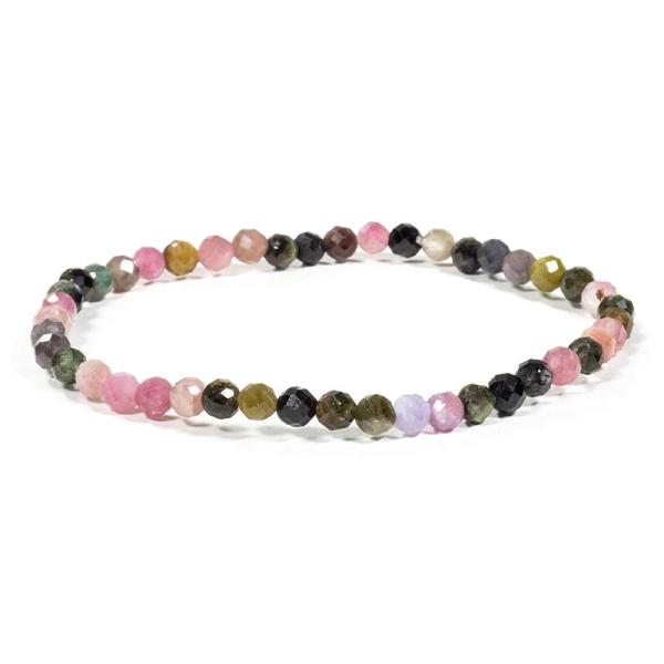 Edelstein/Armband- Turmalin mehrfarbig 4mm