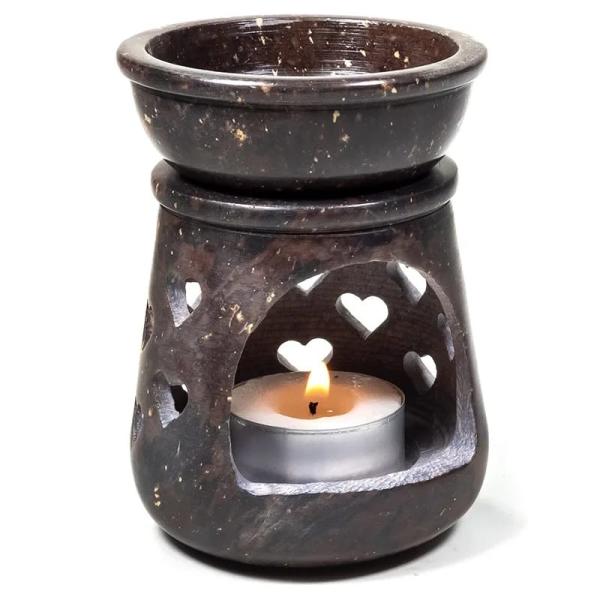 Duftlampe „Herzchen“ aus Speckstein – Natürliche Eleganz für Ihr Zuhause